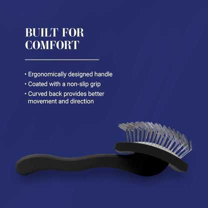 Slicker Brush for Dogs, Groom Like a Professional, Ideal For All Coat Types, Remove Shedding Coat, Tangles and Dead Undercoat, 17 mm Stainless Steel Pins, Medium
