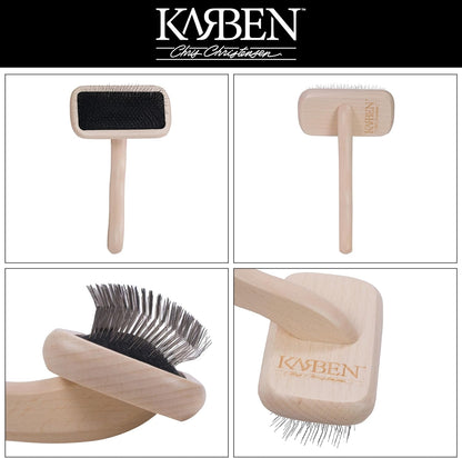 Slicker Brush for Dogs, Groom Like a Professional, Ideal For All Coat Types, Remove Shedding Coat, Tangles and Dead Undercoat, 17 mm Stainless Steel Pins, Medium