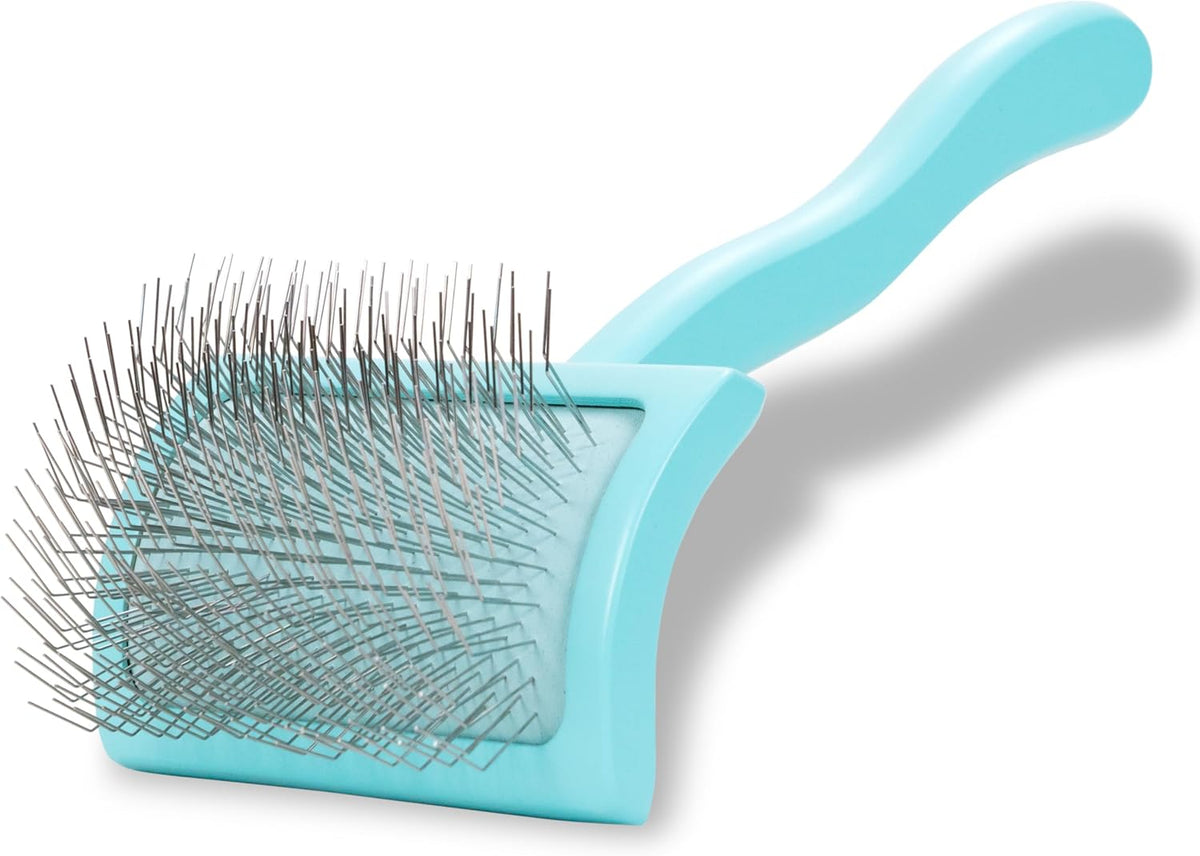 Slicker Brush for Dogs, Groom Like a Professional, Ideal For All Coat Types, Remove Shedding Coat, Tangles and Dead Undercoat, 17 mm Stainless Steel Pins, Medium