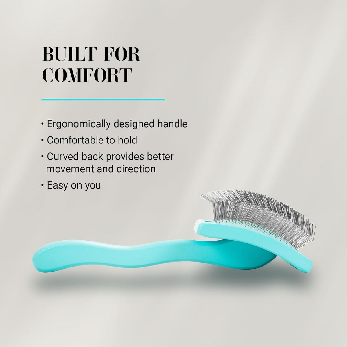 Slicker Brush for Dogs, Groom Like a Professional, Ideal For All Coat Types, Remove Shedding Coat, Tangles and Dead Undercoat, 17 mm Stainless Steel Pins, Medium