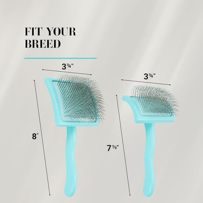 Slicker Brush for Dogs, Groom Like a Professional, Ideal For All Coat Types, Remove Shedding Coat, Tangles and Dead Undercoat, 17 mm Stainless Steel Pins, Medium