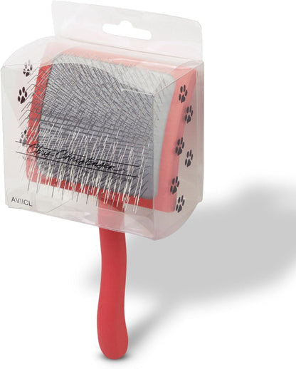 Slicker Brush for Dogs, Groom Like a Professional, Ideal For All Coat Types, Remove Shedding Coat, Tangles and Dead Undercoat, 17 mm Stainless Steel Pins, Medium