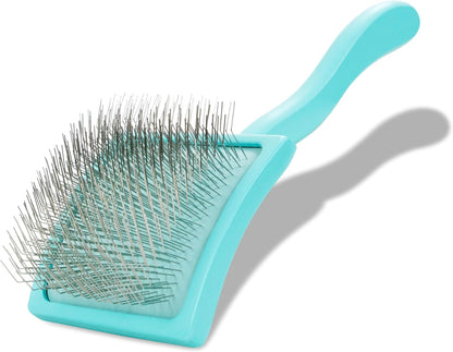 Slicker Brush for Dogs, Groom Like a Professional, Ideal For All Coat Types, Remove Shedding Coat, Tangles and Dead Undercoat, 17 mm Stainless Steel Pins, Medium
