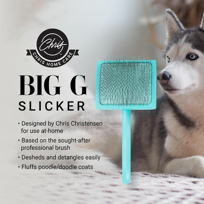 Slicker Brush for Dogs, Groom Like a Professional, Ideal For All Coat Types, Remove Shedding Coat, Tangles and Dead Undercoat, 17 mm Stainless Steel Pins, Medium