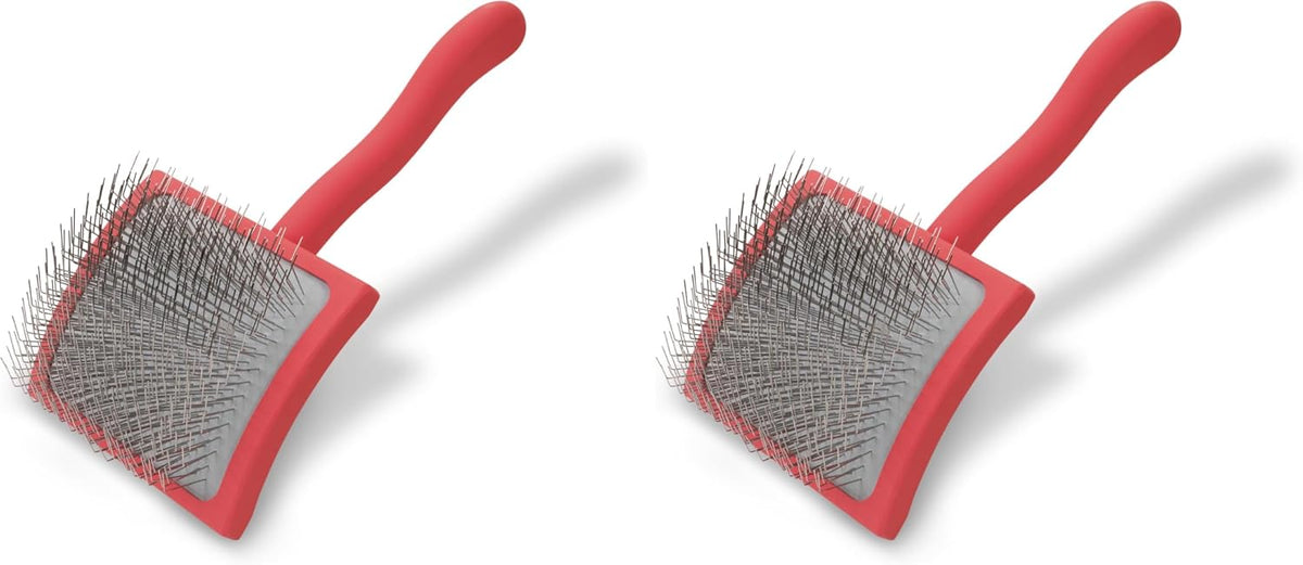 Slicker Brush for Dogs, Groom Like a Professional, Ideal For All Coat Types, Remove Shedding Coat, Tangles and Dead Undercoat, 17 mm Stainless Steel Pins, Medium