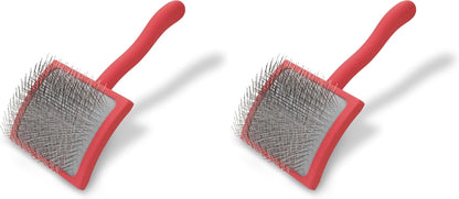 Slicker Brush for Dogs, Groom Like a Professional, Ideal For All Coat Types, Remove Shedding Coat, Tangles and Dead Undercoat, 17 mm Stainless Steel Pins, Medium
