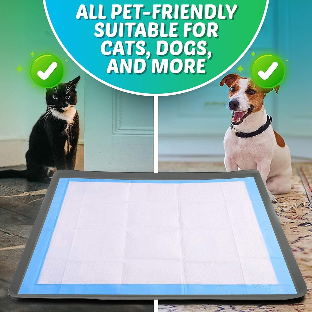 Dog Pee Pad Holder - Fits Up to 36” x 36” Pee Pad - - Grey
