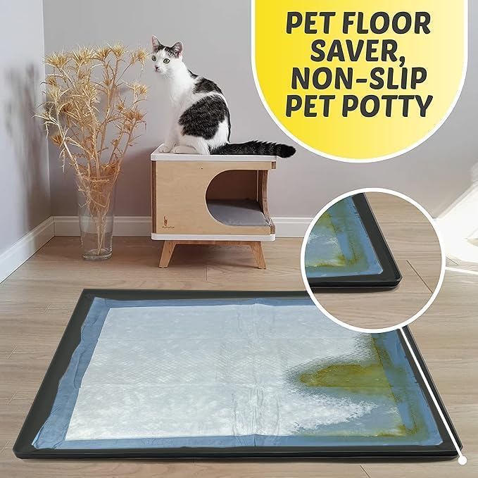Dog Pee Pad Holder - Fits Up to 36” x 36” Pee Pad - - Grey
