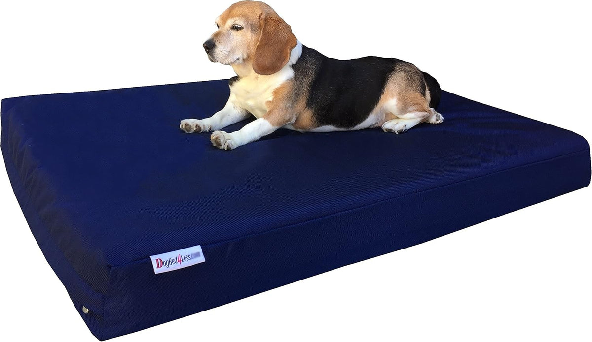 Orthopedic Dog Bed with Memory Foam for Medium Large Pet, Waterproof Liner, Washable Microsuede Gray Cover, 41X27X4 Inch (Fit 42X28 Crate)