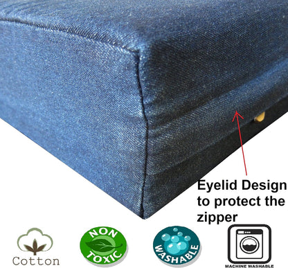 Orthopedic Dog Bed with Memory Foam for Medium Large Pet, Waterproof Liner, Washable Microsuede Gray Cover, 41X27X4 Inch (Fit 42X28 Crate)