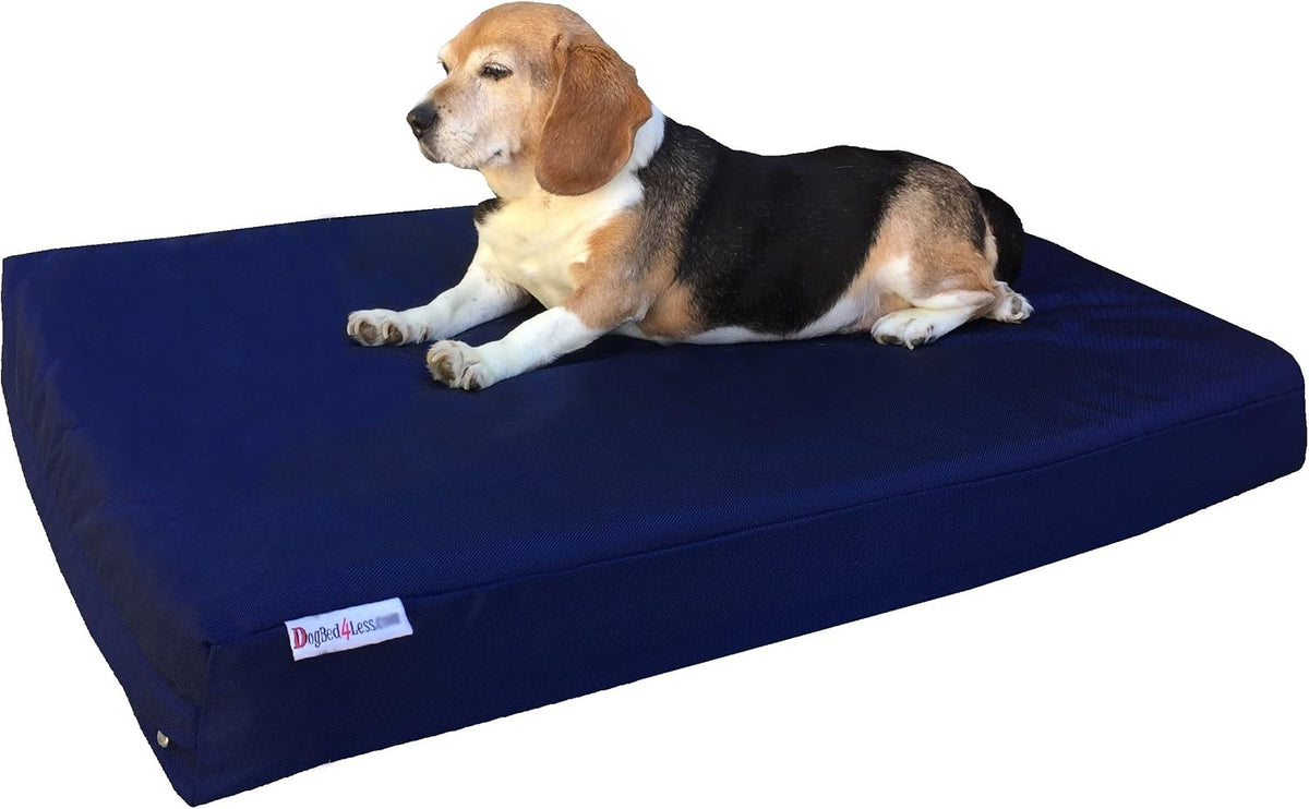 Orthopedic Dog Bed with Memory Foam for Medium Large Pet, Waterproof Liner, Washable Microsuede Gray Cover, 41X27X4 Inch (Fit 42X28 Crate)