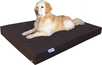 Orthopedic Dog Bed with Memory Foam for Medium Large Pet, Waterproof Liner, Washable Microsuede Gray Cover, 41X27X4 Inch (Fit 42X28 Crate)