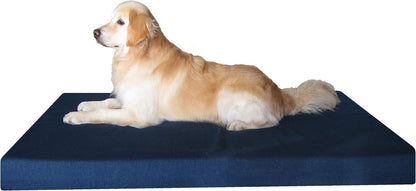 Orthopedic Dog Bed with Memory Foam for Medium Large Pet, Waterproof Liner, Washable Microsuede Gray Cover, 41X27X4 Inch (Fit 42X28 Crate)