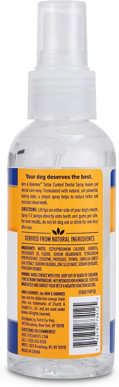 Tartar Control Dental Spray for Dogs, Mint, 4 Fl Oz