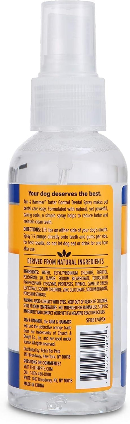 Tartar Control Dental Spray for Dogs, Mint, 4 Fl Oz