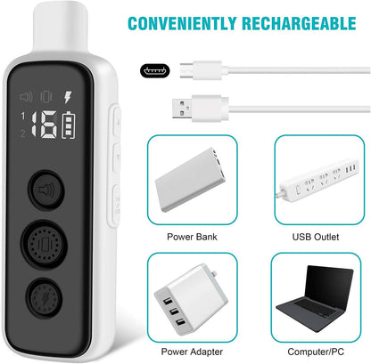 Shock Collar for Dogs - Waterproof Rechargeable Dog Electric Training Collar with Remote for Small Medium Large Dogs with Beep, Vibration, Safe Shock Modes (8-120 Lbs) (Grey)