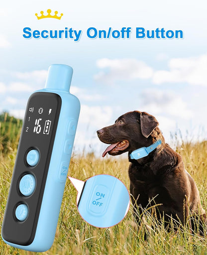 Shock Collar for Dogs - Waterproof Rechargeable Dog Electric Training Collar with Remote for Small Medium Large Dogs with Beep, Vibration, Safe Shock Modes (8-120 Lbs) (Grey)
