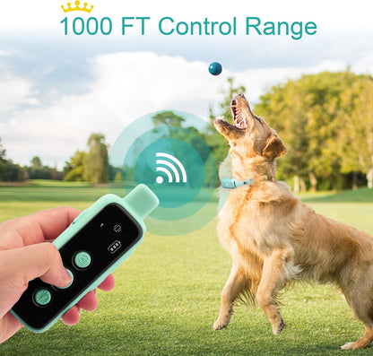 Shock Collar for Dogs - Waterproof Rechargeable Dog Electric Training Collar with Remote for Small Medium Large Dogs with Beep, Vibration, Safe Shock Modes (8-120 Lbs) (Grey)