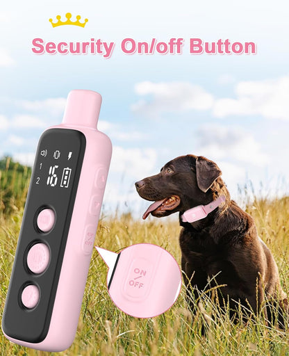 Shock Collar for Dogs - Waterproof Rechargeable Dog Electric Training Collar with Remote for Small Medium Large Dogs with Beep, Vibration, Safe Shock Modes (8-120 Lbs) (Grey)