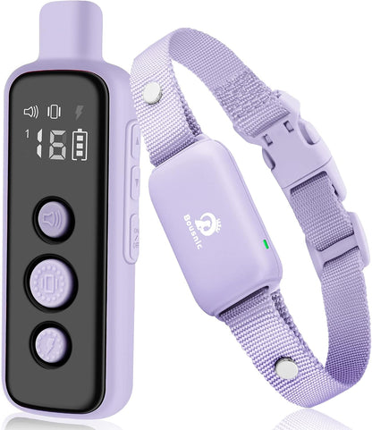 Shock Collar for Dogs - Waterproof Rechargeable Dog Electric Training Collar with Remote for Small Medium Large Dogs with Beep, Vibration, Safe Shock Modes (8-120 Lbs) (Grey)
