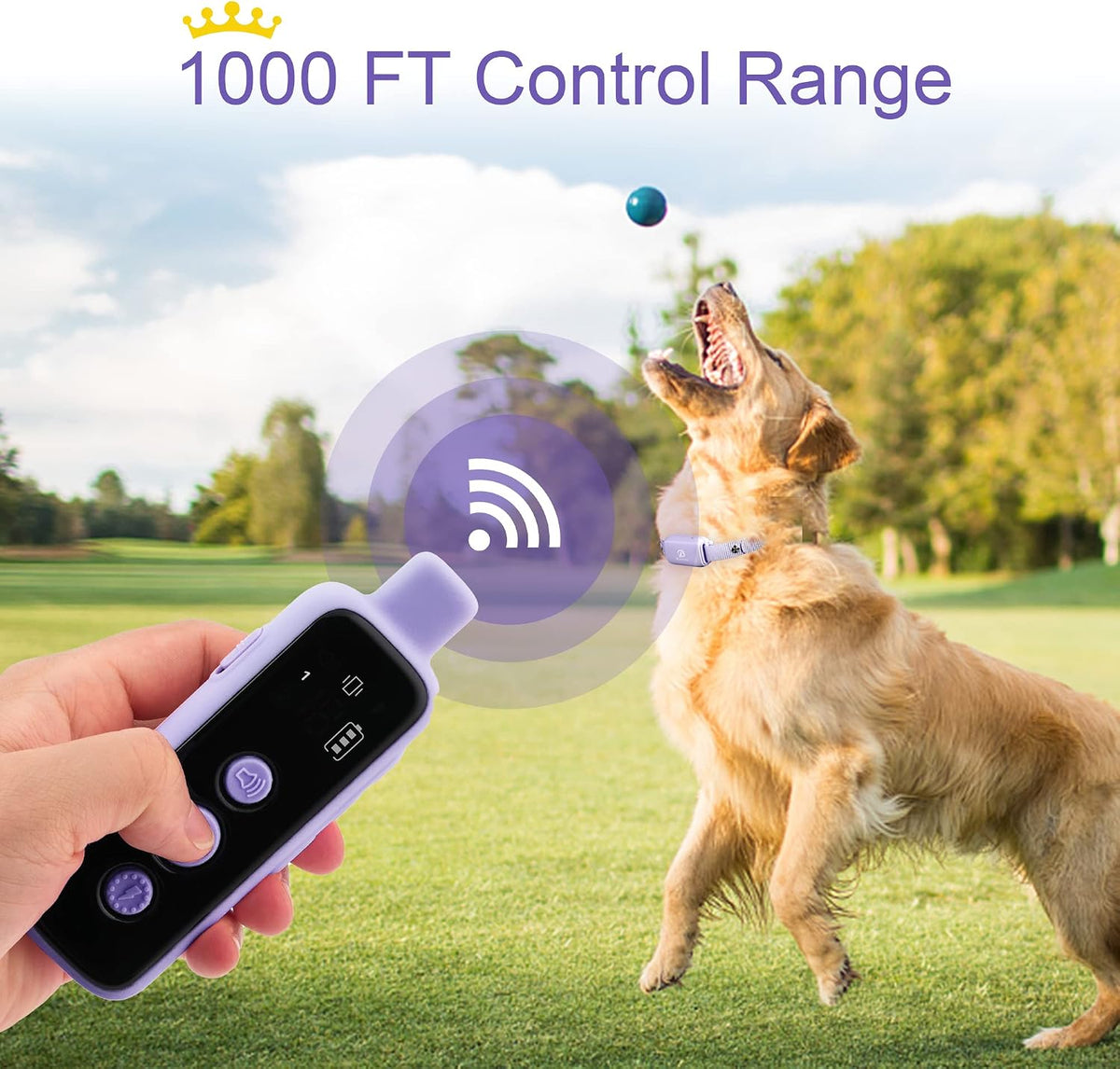 Shock Collar for Dogs - Waterproof Rechargeable Dog Electric Training Collar with Remote for Small Medium Large Dogs with Beep, Vibration, Safe Shock Modes (8-120 Lbs) (Grey)