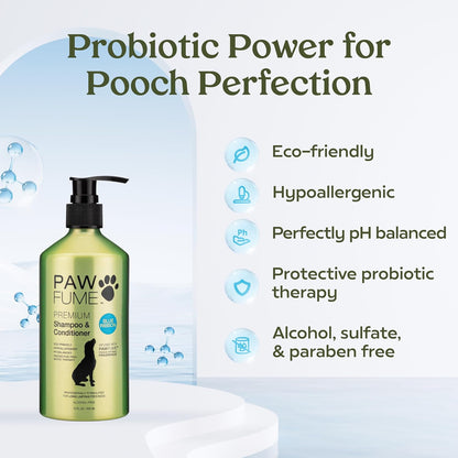 Dog Shampoo and Conditioner, Blue Ribbon, 1-Pack | Probiotic pH-balanced formula nourishes, detangles and deep cleans for silky coat, Puppy Shampoo and Conditioner