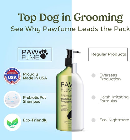 Dog Shampoo and Conditioner, Blue Ribbon, 1-Pack | Probiotic pH-balanced formula nourishes, detangles and deep cleans for silky coat, Puppy Shampoo and Conditioner