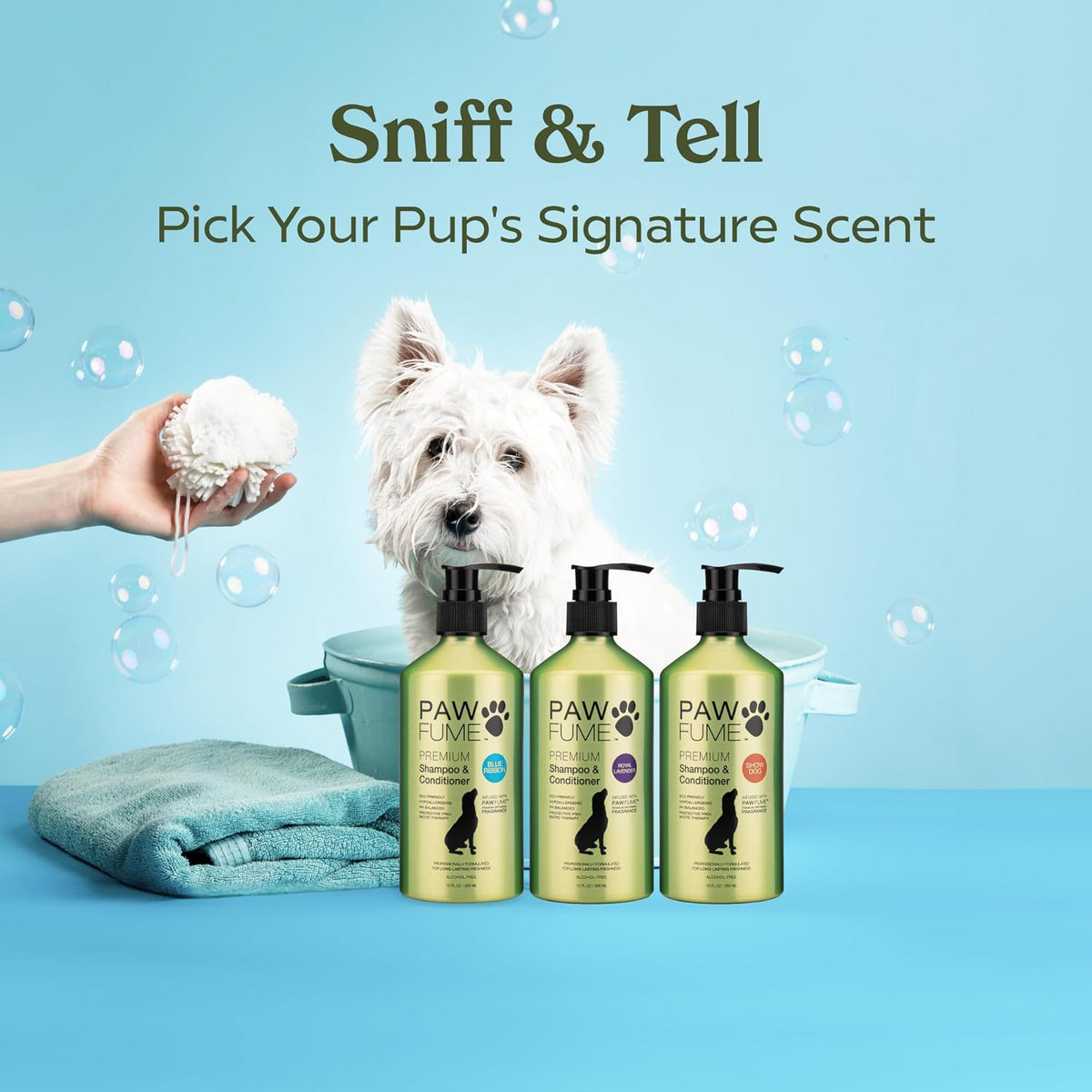 Dog Shampoo and Conditioner, Blue Ribbon, 1-Pack | Probiotic pH-balanced formula nourishes, detangles and deep cleans for silky coat, Puppy Shampoo and Conditioner