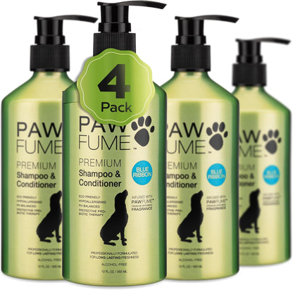 Dog Shampoo and Conditioner, Blue Ribbon, 1-Pack | Probiotic pH-balanced formula nourishes, detangles and deep cleans for silky coat, Puppy Shampoo and Conditioner