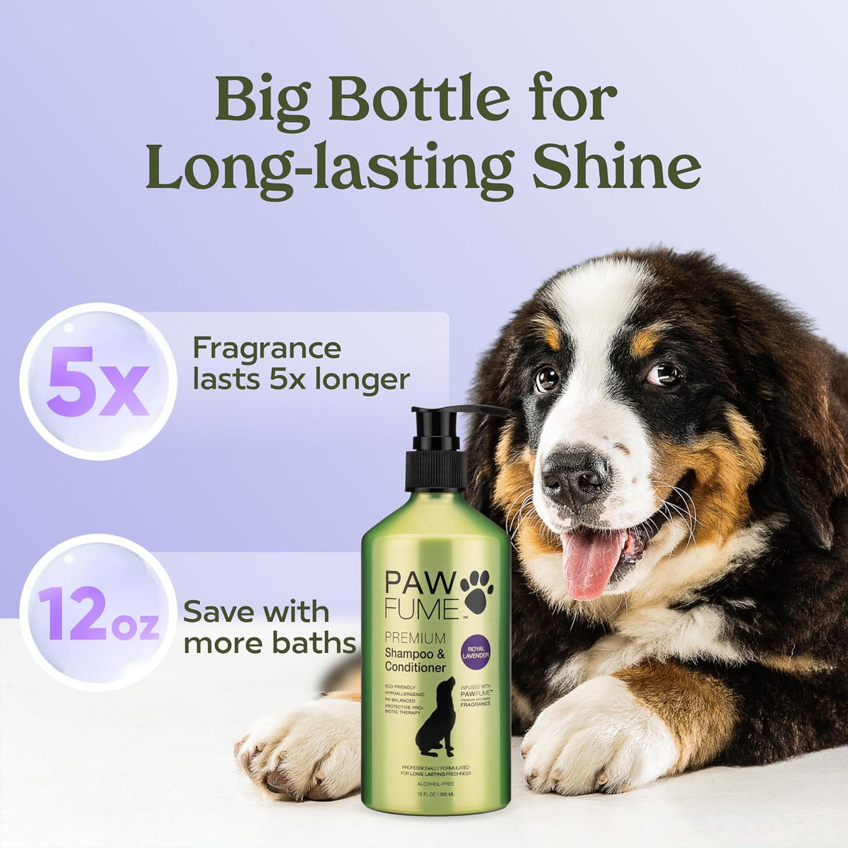 Dog Shampoo and Conditioner, Blue Ribbon, 1-Pack | Probiotic pH-balanced formula nourishes, detangles and deep cleans for silky coat, Puppy Shampoo and Conditioner