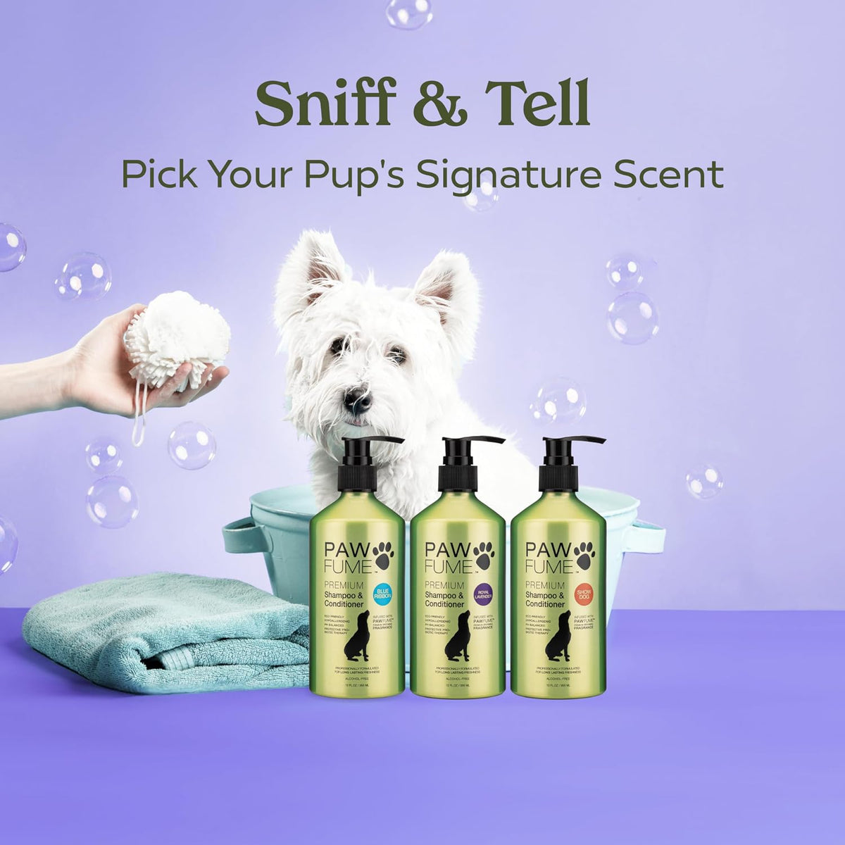 Dog Shampoo and Conditioner, Blue Ribbon, 1-Pack | Probiotic pH-balanced formula nourishes, detangles and deep cleans for silky coat, Puppy Shampoo and Conditioner