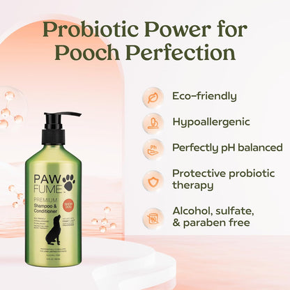Dog Shampoo and Conditioner, Blue Ribbon, 1-Pack | Probiotic pH-balanced formula nourishes, detangles and deep cleans for silky coat, Puppy Shampoo and Conditioner