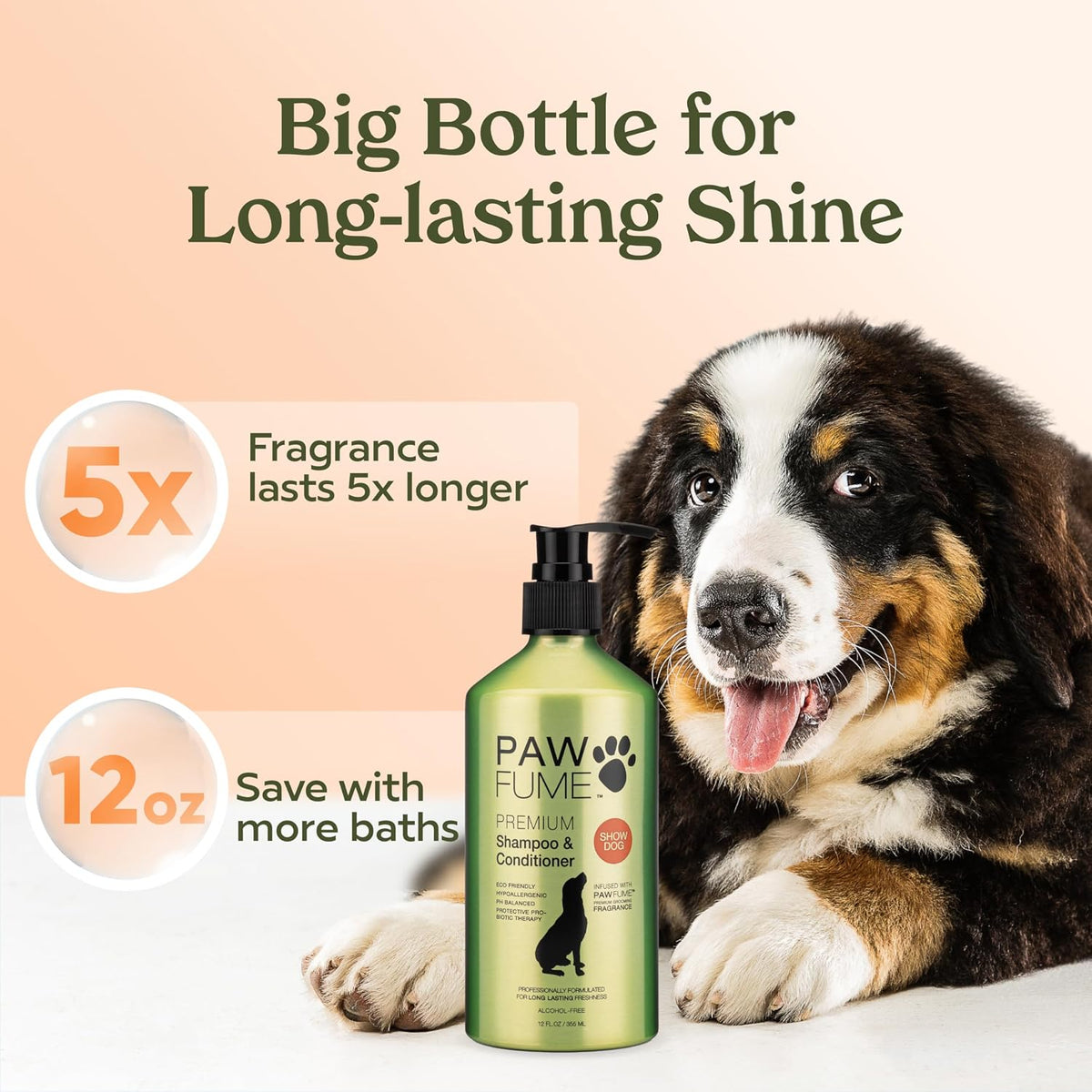 Dog Shampoo and Conditioner, Blue Ribbon, 1-Pack | Probiotic pH-balanced formula nourishes, detangles and deep cleans for silky coat, Puppy Shampoo and Conditioner