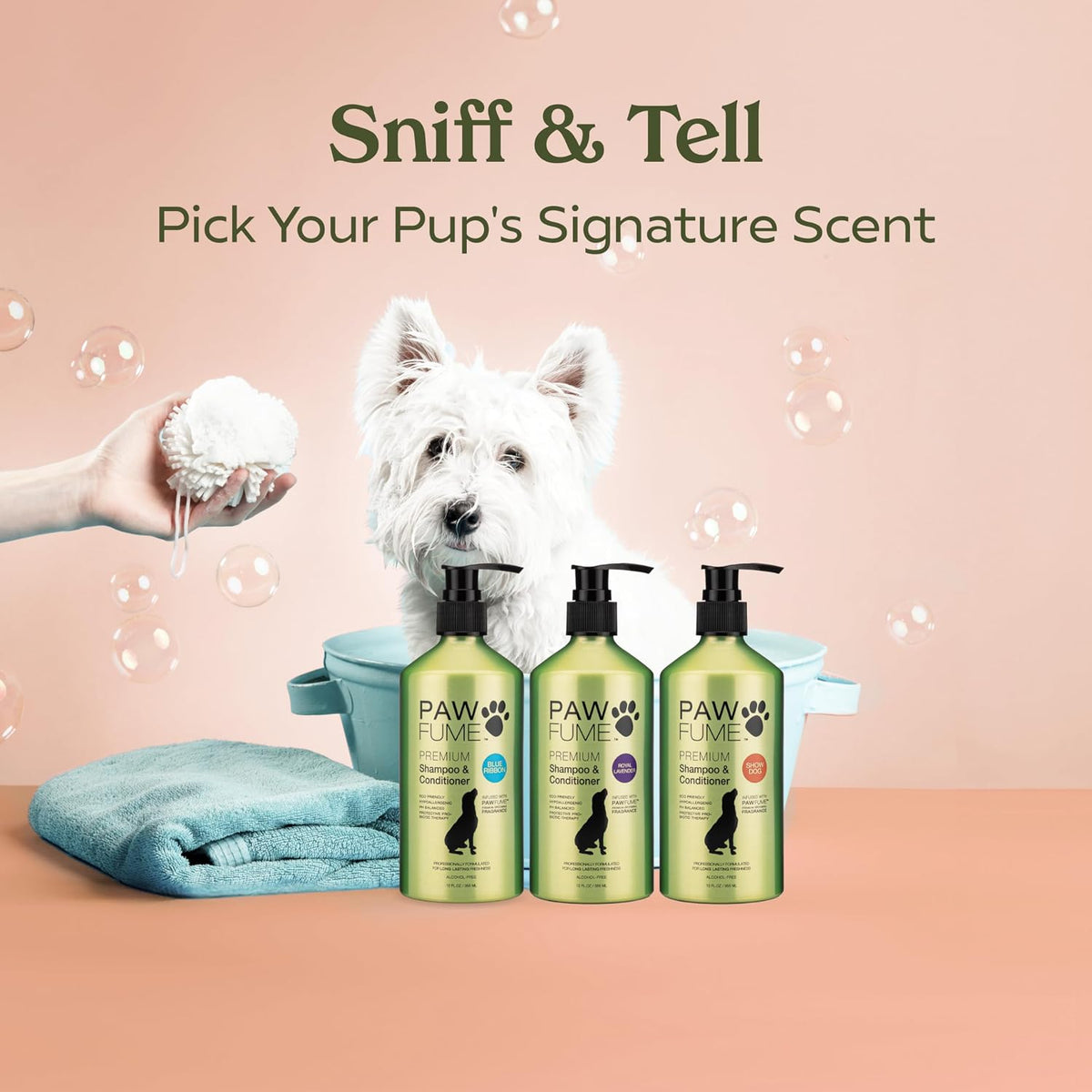 Dog Shampoo and Conditioner, Blue Ribbon, 1-Pack | Probiotic pH-balanced formula nourishes, detangles and deep cleans for silky coat, Puppy Shampoo and Conditioner