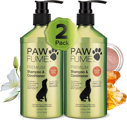 Dog Shampoo and Conditioner, Blue Ribbon, 1-Pack | Probiotic pH-balanced formula nourishes, detangles and deep cleans for silky coat, Puppy Shampoo and Conditioner