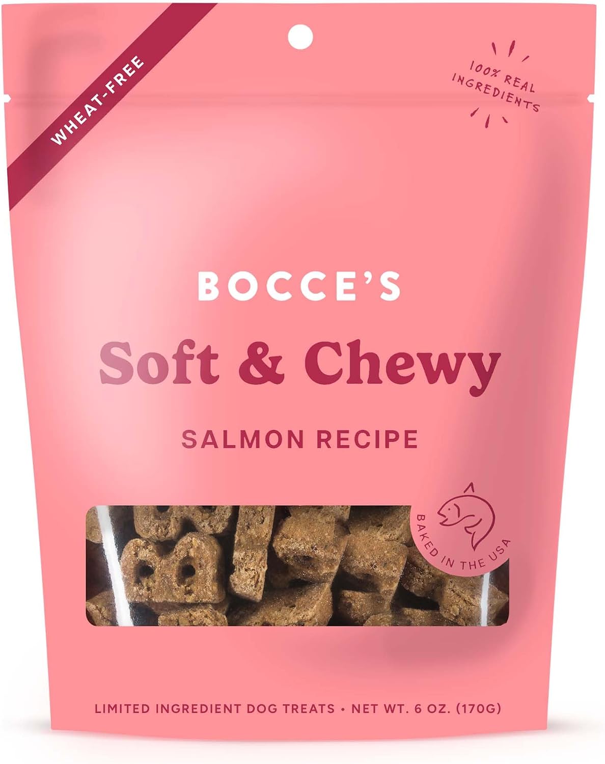 Salmon Flavor Soft & Chewy Dog Treats, 6 oz