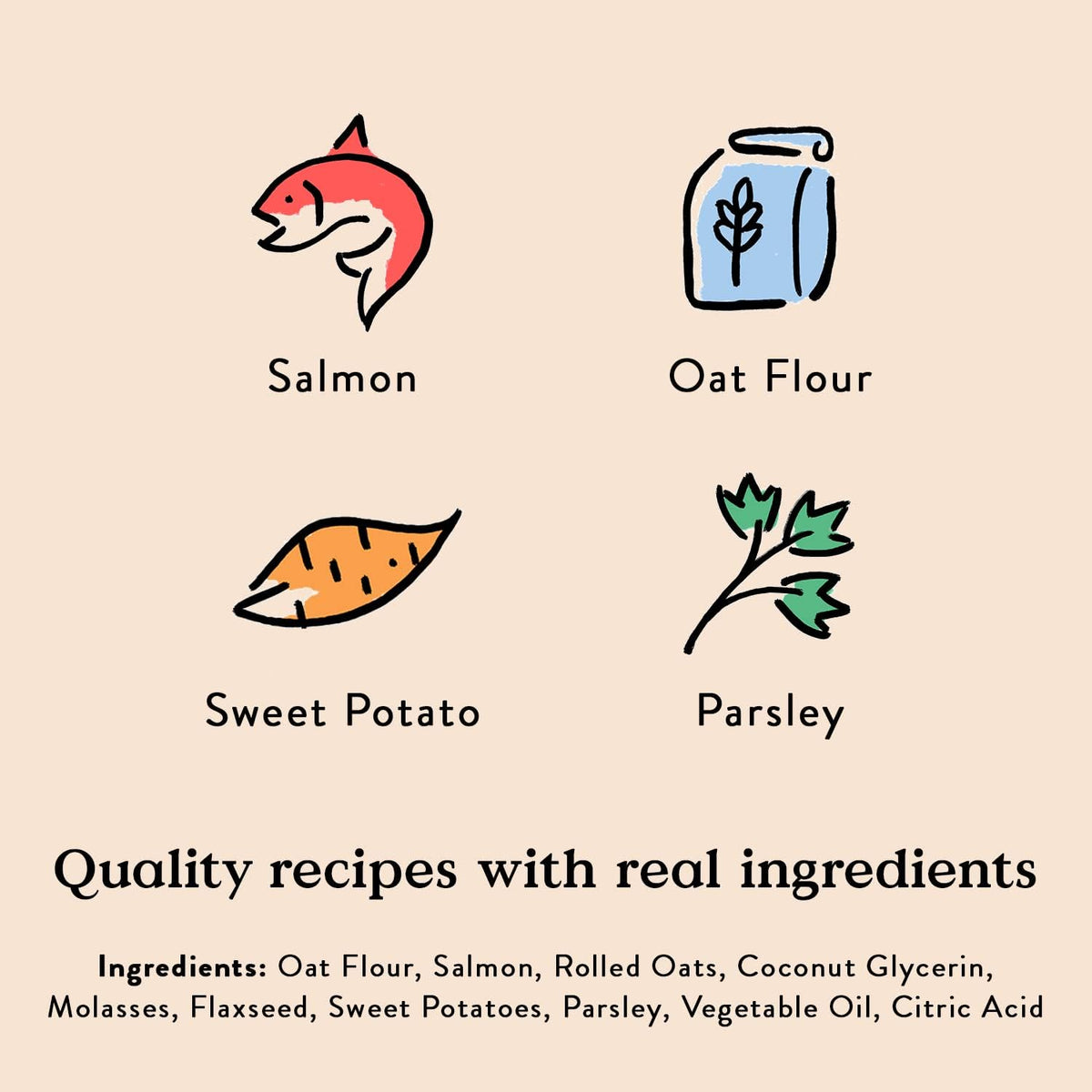 Salmon Flavor Soft & Chewy Dog Treats, 6 oz