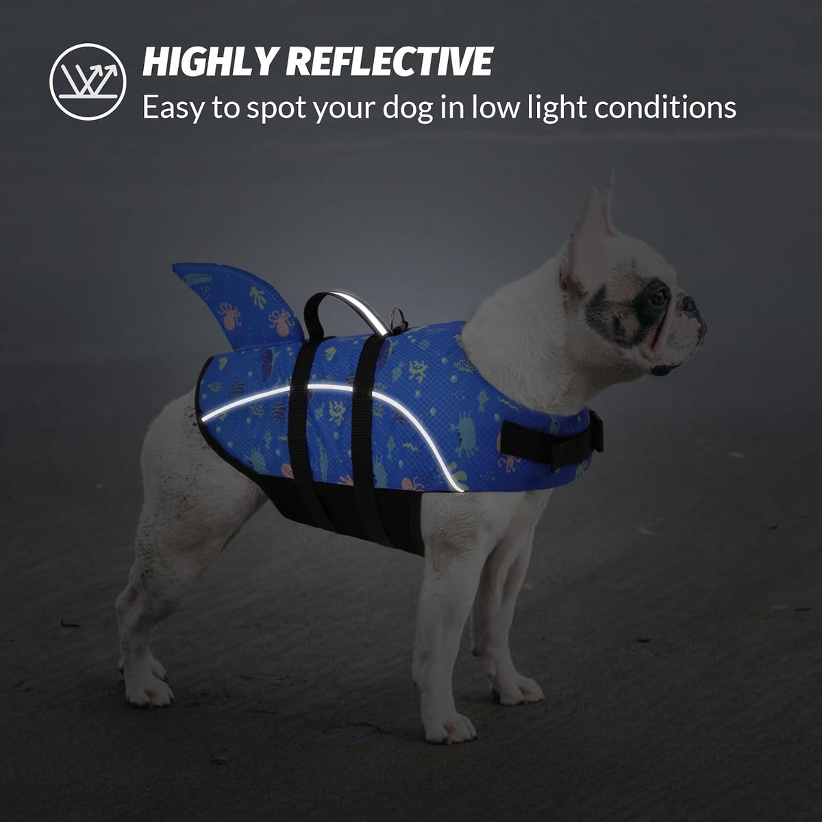 Ripstop Dog Life Jacket Shark Life Vest for Dogs, Safety Lifesaver with High Buoyancy and Lift Handle for Small and Medium Breeds（Rose Red XS）