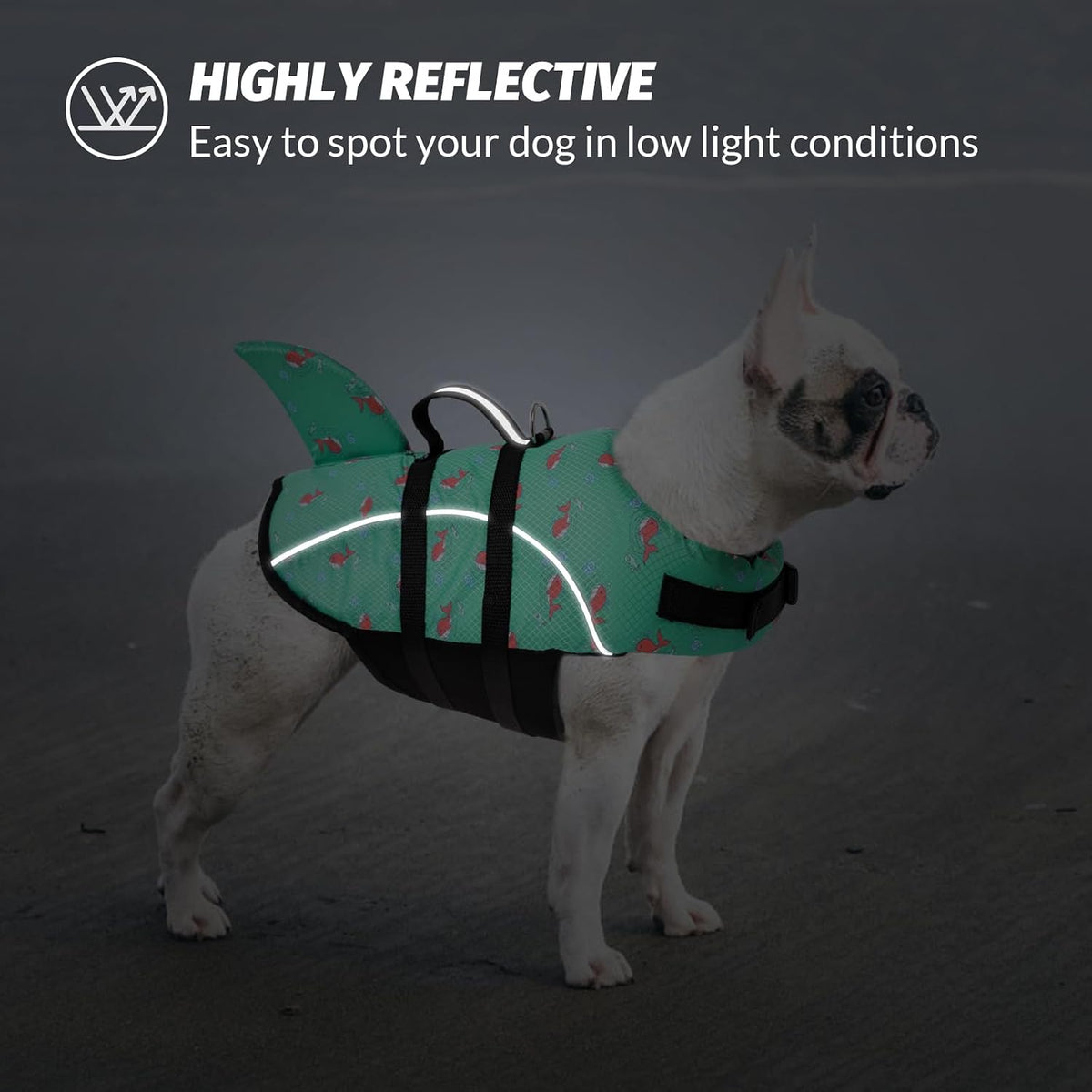 Ripstop Dog Life Jacket Shark Life Vest for Dogs, Safety Lifesaver with High Buoyancy and Lift Handle for Small and Medium Breeds（Rose Red XS）