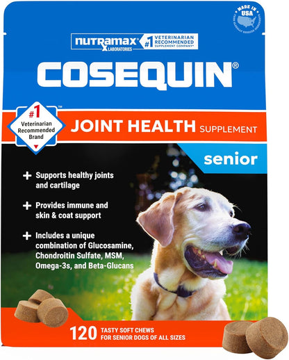 Nutramax Cosequin Dog Joint Supplement for Senior Dogs, Soft Chews