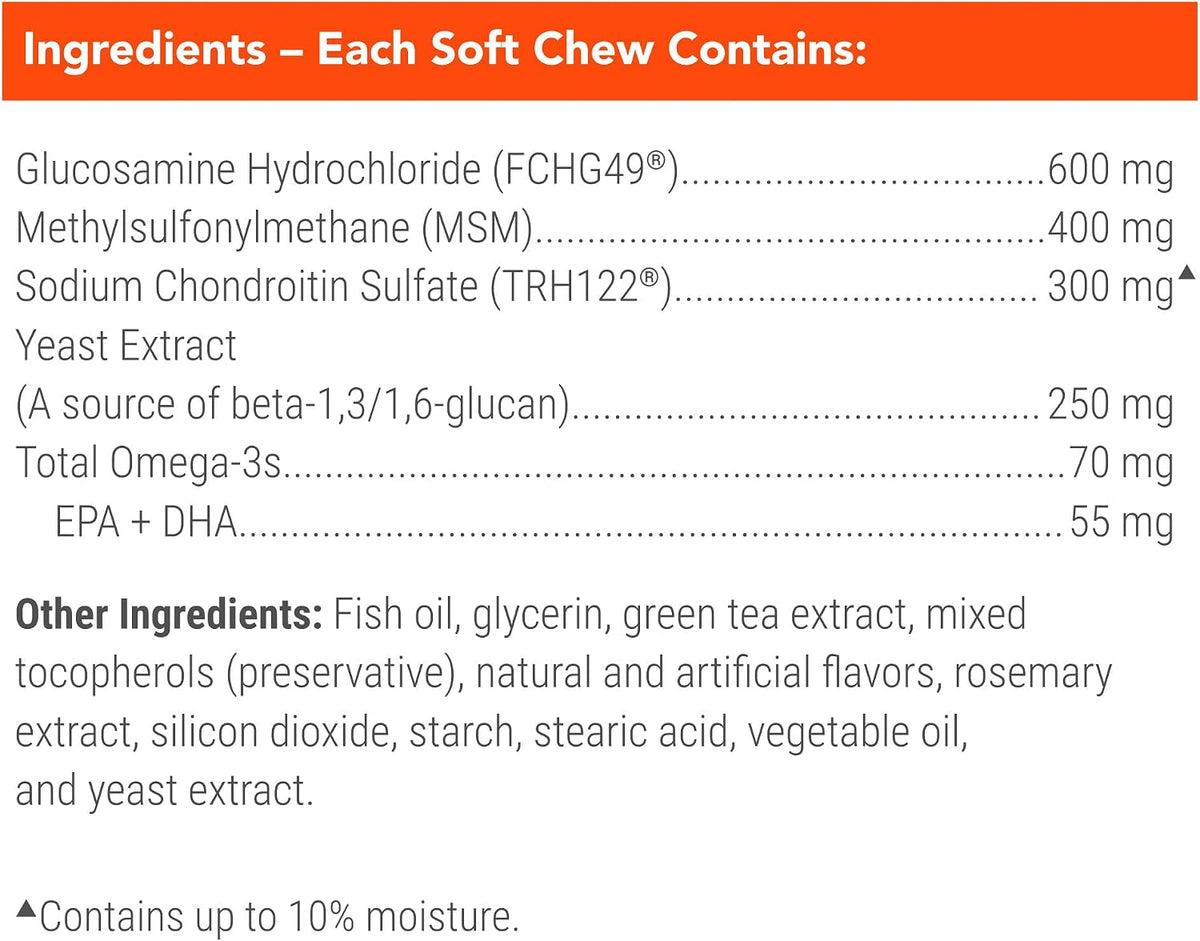 Nutramax Cosequin Dog Joint Supplement for Senior Dogs, Soft Chews