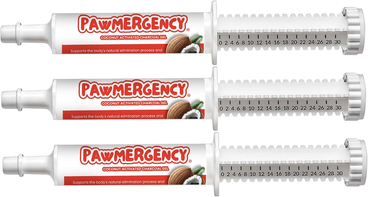 PawMergency – Activated Charcoal First Aid Kit Emergency Rescue for Dogs, Cats, Puppy & Pet Poison Kit, Camping Survival Remedy Essential,Oral Anti Diarrhea Digestive Paste Ready Absorb Toxins