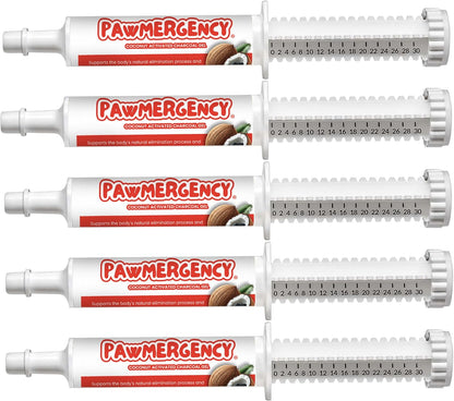 PawMergency – Activated Charcoal First Aid Kit Emergency Rescue for Dogs, Cats, Puppy & Pet Poison Kit, Camping Survival Remedy Essential,Oral Anti Diarrhea Digestive Paste Ready Absorb Toxins