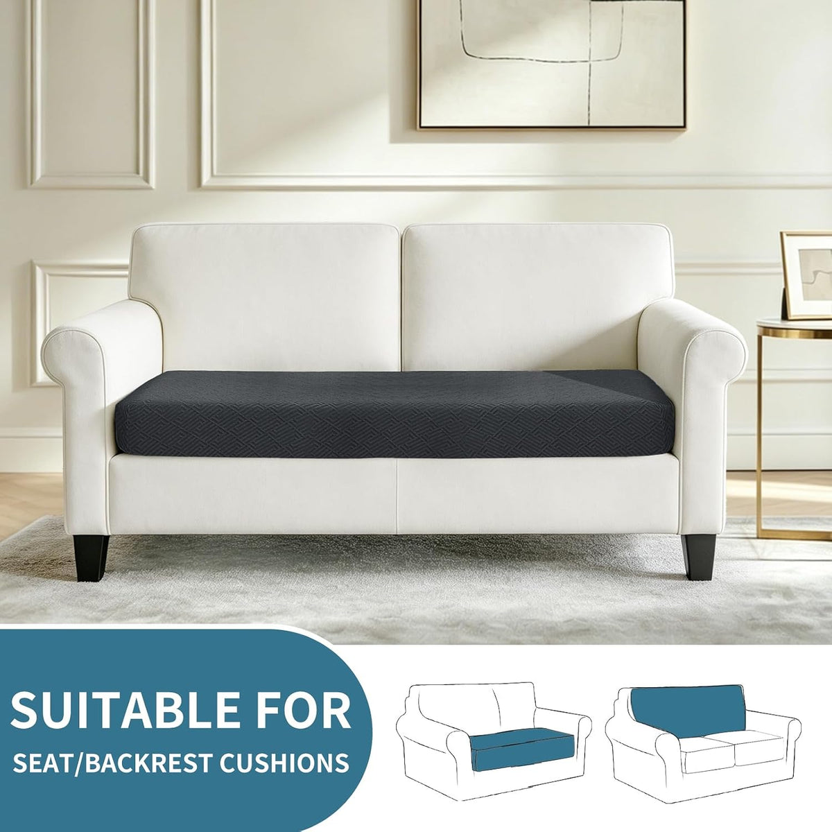 4-Piece Stretch Sofa Cover, Washable Couch Covers for Dog | 71"-91"(3 Cushions),Light Gray（Big Sale),Anti-pilling & Wear-Resistant,Pet Friendly, Washable.Ideal for Living room