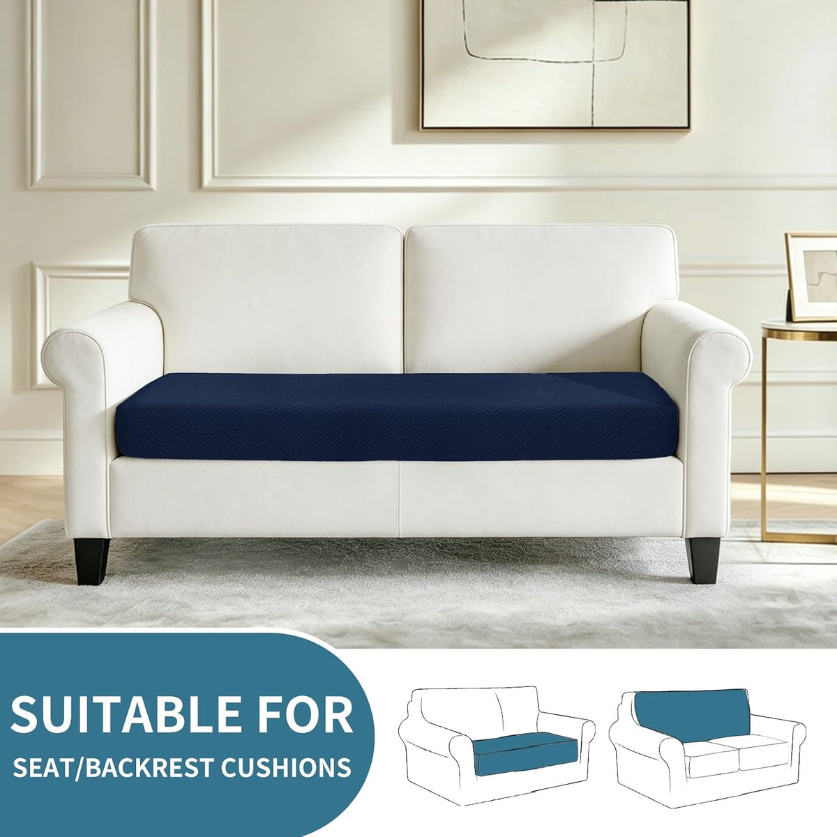 4-Piece Stretch Sofa Cover, Washable Couch Covers for Dog | 71"-91"(3 Cushions),Light Gray（Big Sale),Anti-pilling & Wear-Resistant,Pet Friendly, Washable.Ideal for Living room