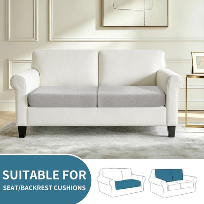 4-Piece Stretch Sofa Cover, Washable Couch Covers for Dog | 71"-91"(3 Cushions),Light Gray（Big Sale),Anti-pilling & Wear-Resistant,Pet Friendly, Washable.Ideal for Living room