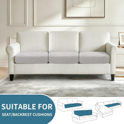 4-Piece Stretch Sofa Cover, Washable Couch Covers for Dog | 71"-91"(3 Cushions),Light Gray（Big Sale),Anti-pilling & Wear-Resistant,Pet Friendly, Washable.Ideal for Living room