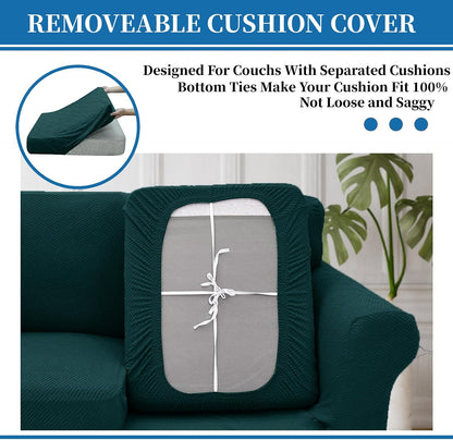 4-Piece Stretch Sofa Cover, Washable Couch Covers for Dog | 71"-91"(3 Cushions),Light Gray（Big Sale),Anti-pilling & Wear-Resistant,Pet Friendly, Washable.Ideal for Living room