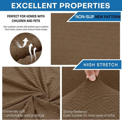 4-Piece Stretch Sofa Cover, Washable Couch Covers for Dog | 71"-91"(3 Cushions),Light Gray（Big Sale),Anti-pilling & Wear-Resistant,Pet Friendly, Washable.Ideal for Living room
