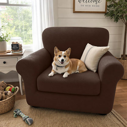 4-Piece Stretch Sofa Cover, Washable Couch Covers for Dog | 71"-91"(3 Cushions),Light Gray（Big Sale),Anti-pilling & Wear-Resistant,Pet Friendly, Washable.Ideal for Living room